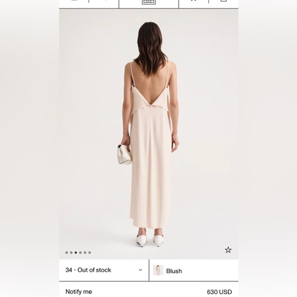 Toteme Draped viscose cami dress blush - Picture 2 of 4